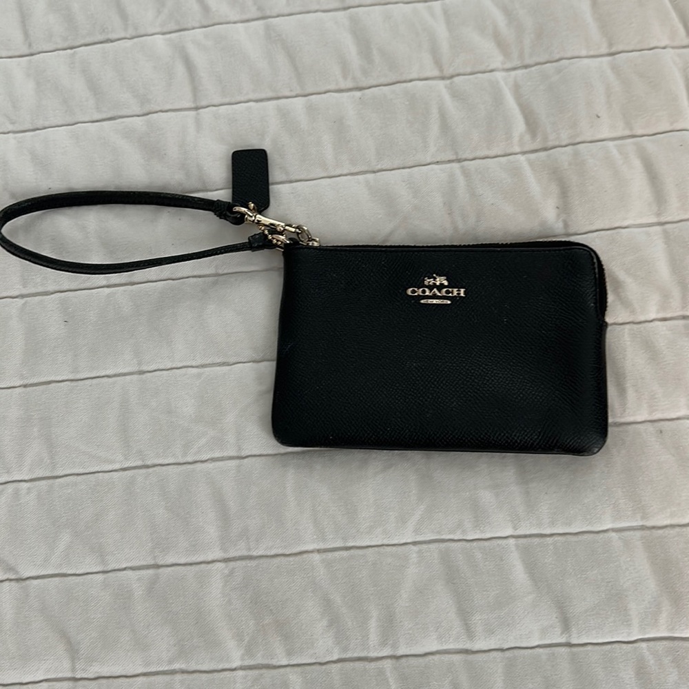 Coach Black Leather wristlet